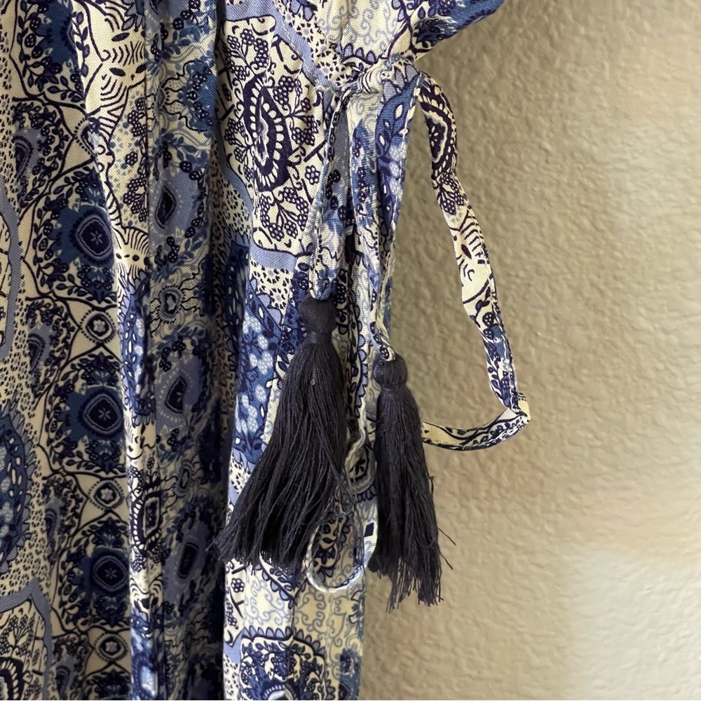 Alchemy Thread Dress XL Blue Print Asymmetric Babydoll Fairycore Fairy Boho - Picture 7 of 10